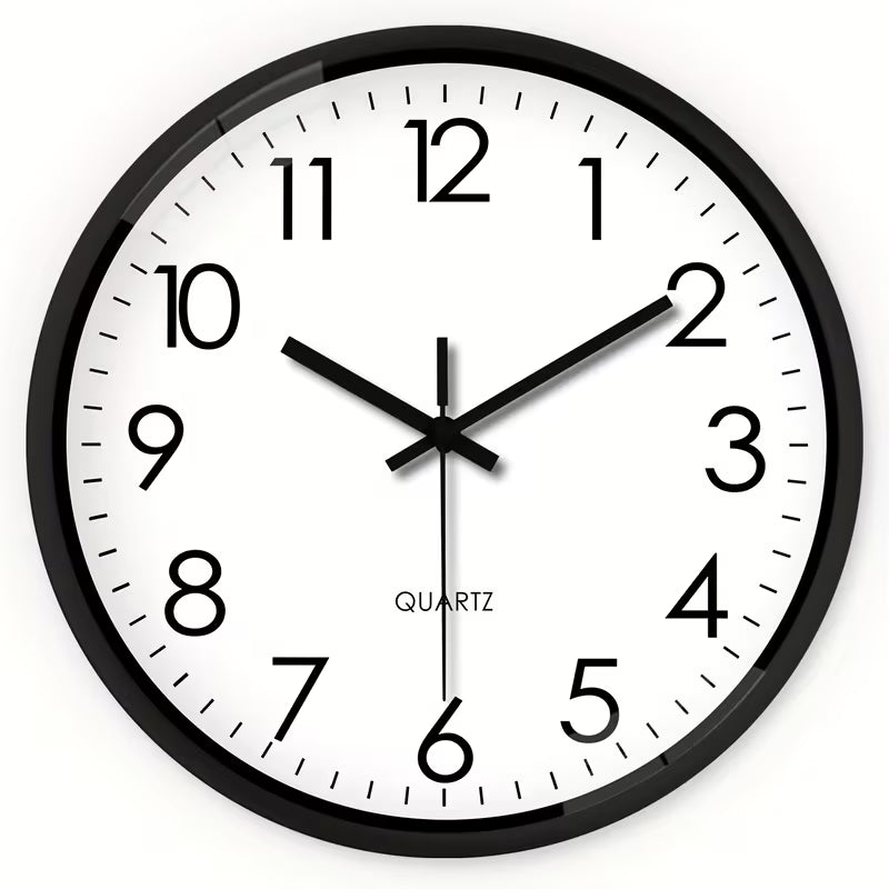 שעון קיר קלאסי אנלוגי 25 ס"מ | צבע מסגרת שחור