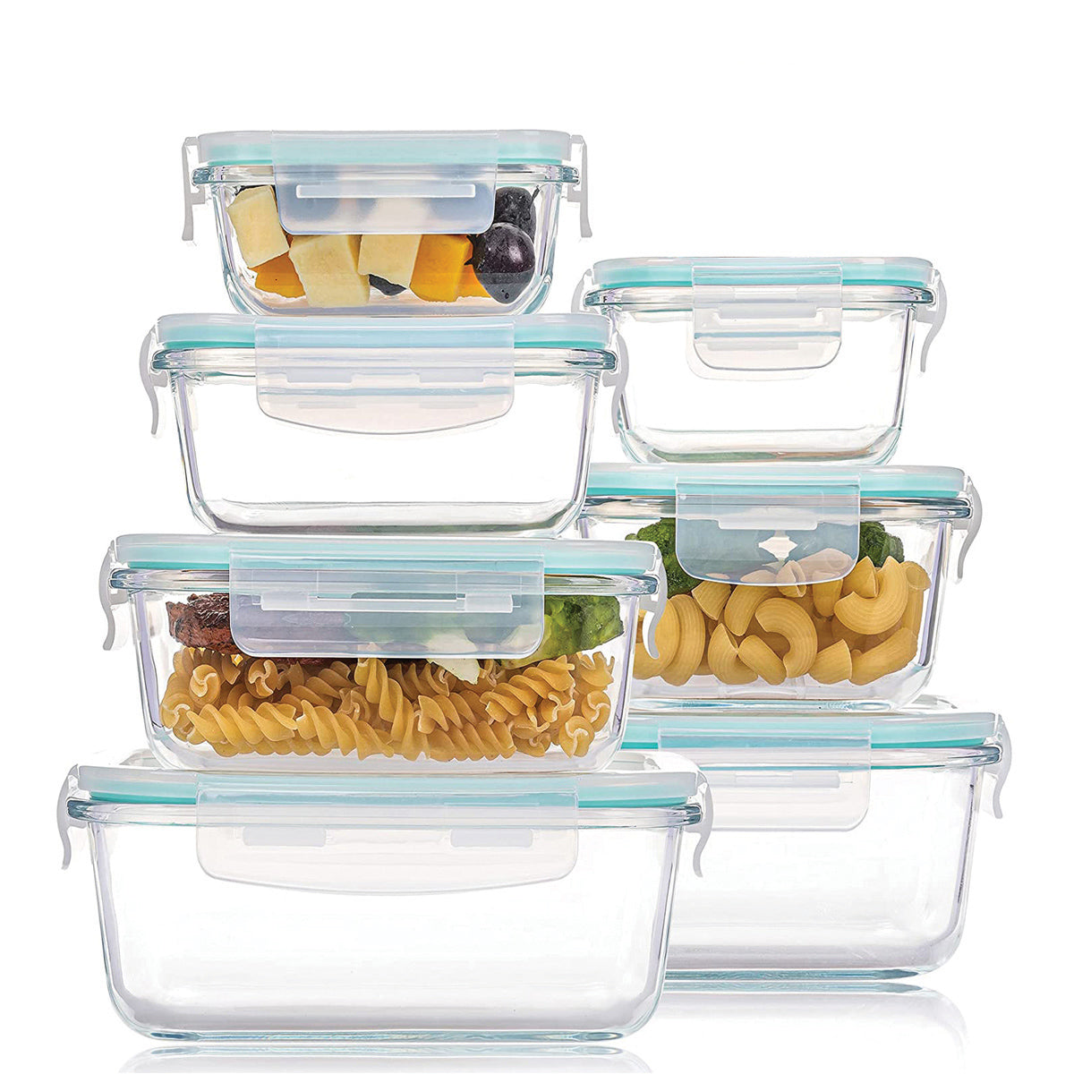 סט 7 קופסאות זכוכית להגשה ואחסון