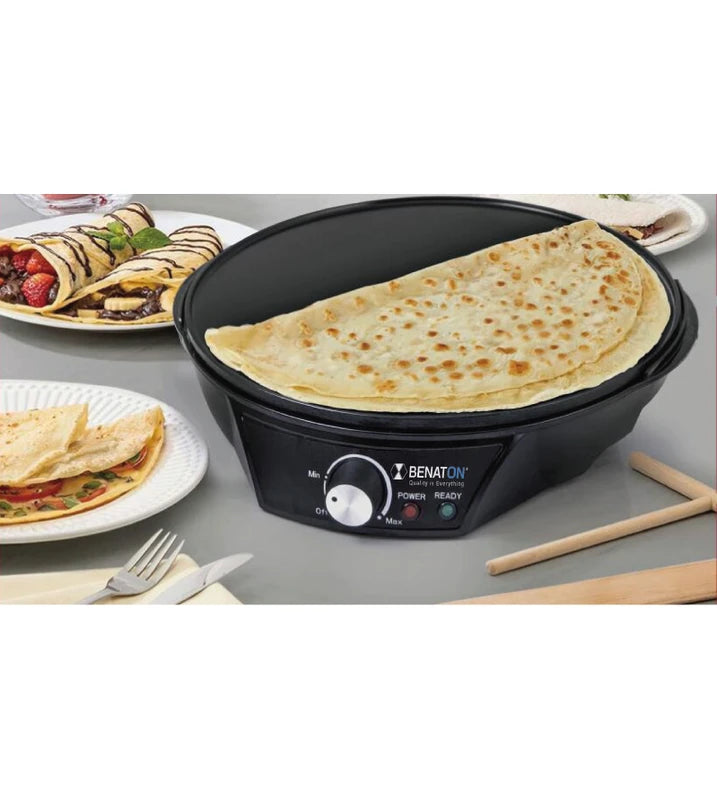 מכשיר להכנת פנקייקים + קרפים 2 ב-1 מולטיפונקציונלי - משטח נתיק קל לניקוי BT-1002
