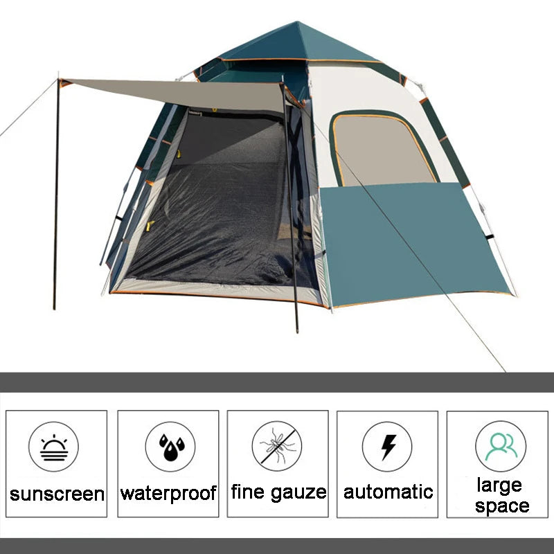 אוהל קמפינג ענק 5-8 אנשים American Camping 280240