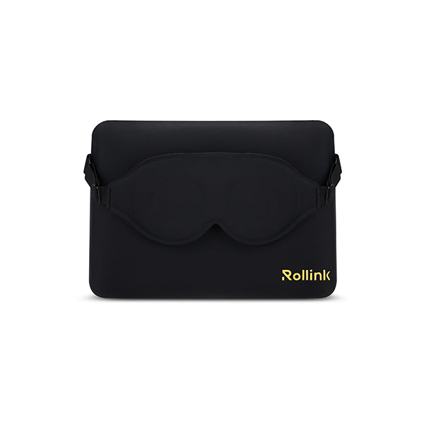 כרית ויסקו ארגונומית לנסיעות עם כיסוי לעיניים Rollink
