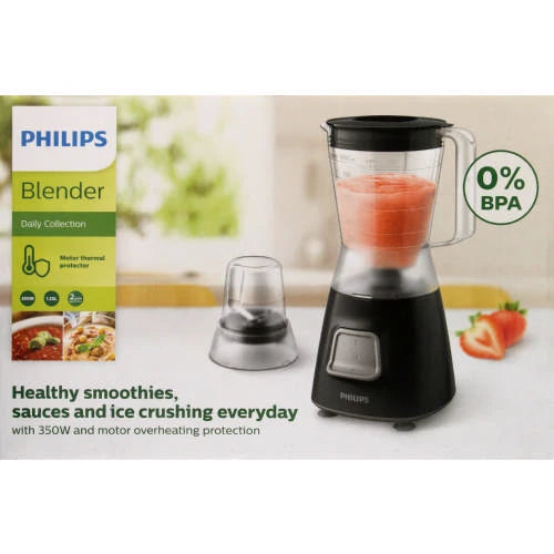 בלנדר דגם HR2056 + מטחנת תבלינים מבית PHILIPS שחור
