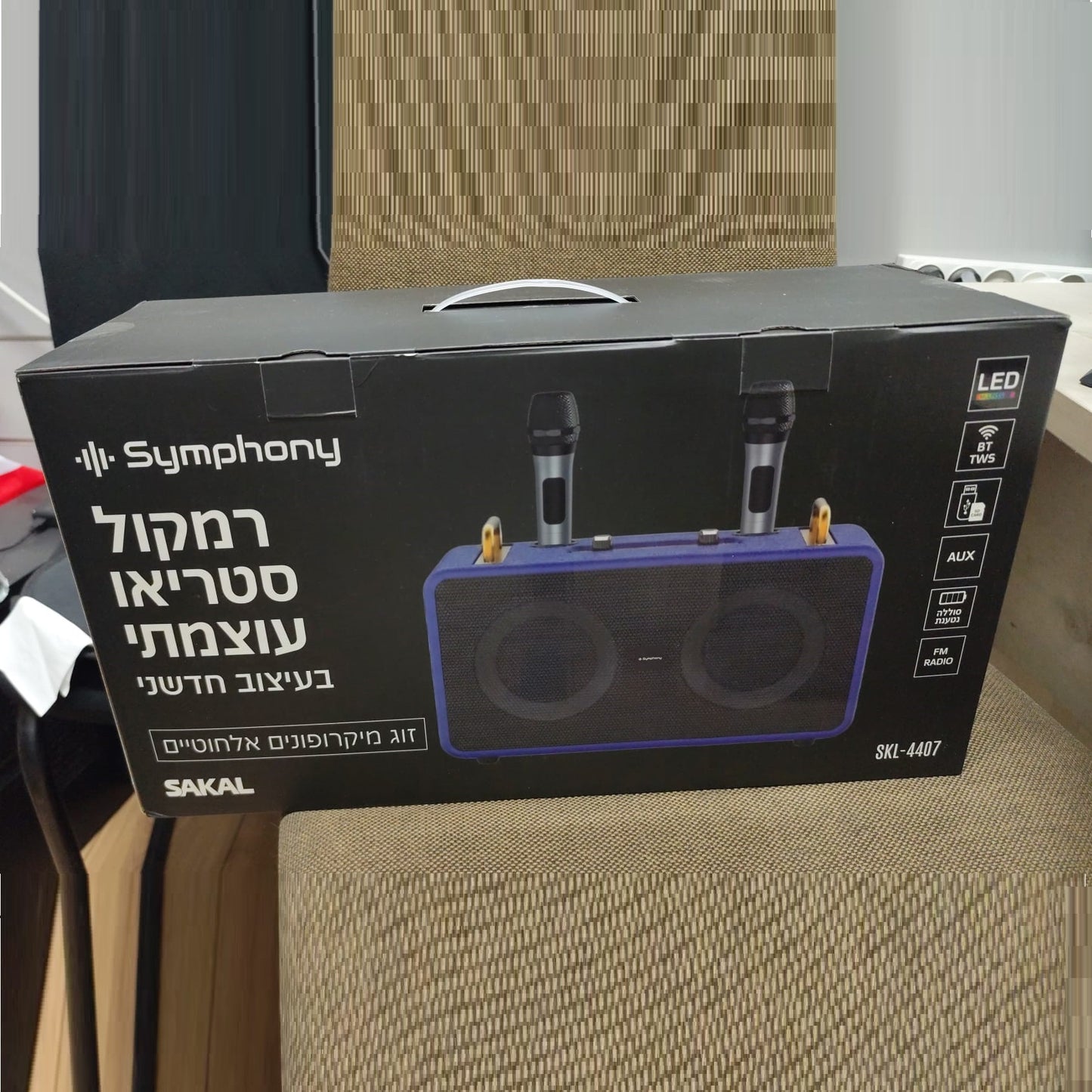 רמקול בלוטוס קריוקי נייד Symphony SKL-4407