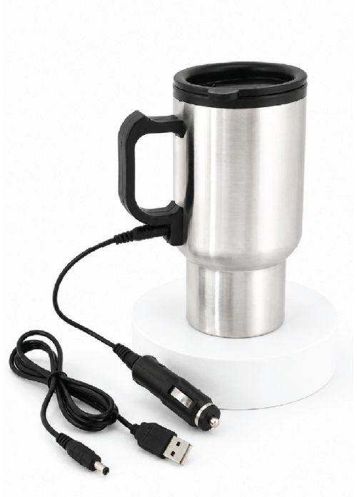 כוס טרמית כולל חיבור למצת  או ל USB