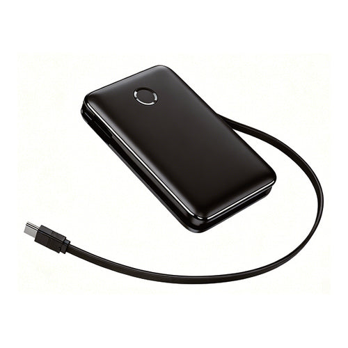 פאוור בנק סוללת גיבוי 10,000mAh עם כבל היקפי נצמד