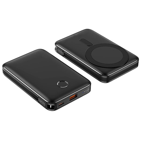 פאוור בנק סוללת גיבוי 10,000mAh עם כבל היקפי נצמד