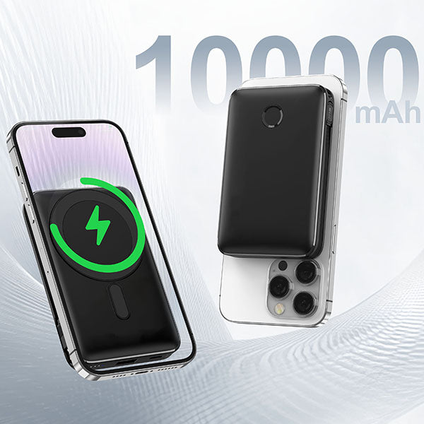 פאוור בנק סוללת גיבוי 10,000mAh עם כבל היקפי נצמד