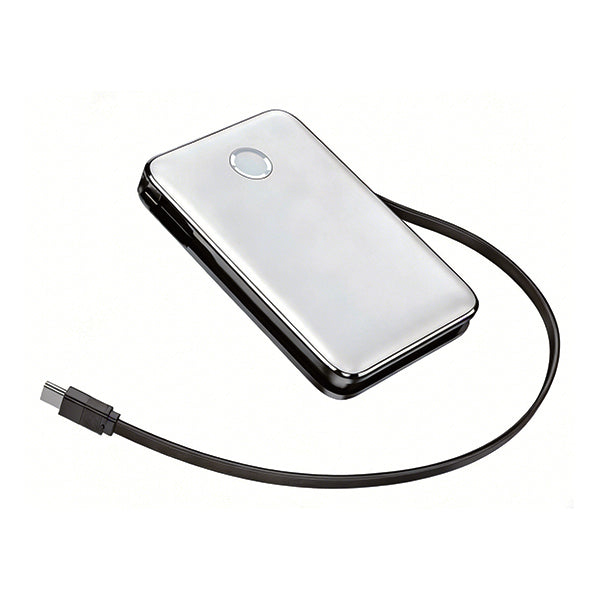 פאוור בנק סוללת גיבוי 10,000mAh עם כבל היקפי נצמד