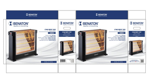 תנור חימום קוורץ 4 ספירלות BENATON דגם BT-55720