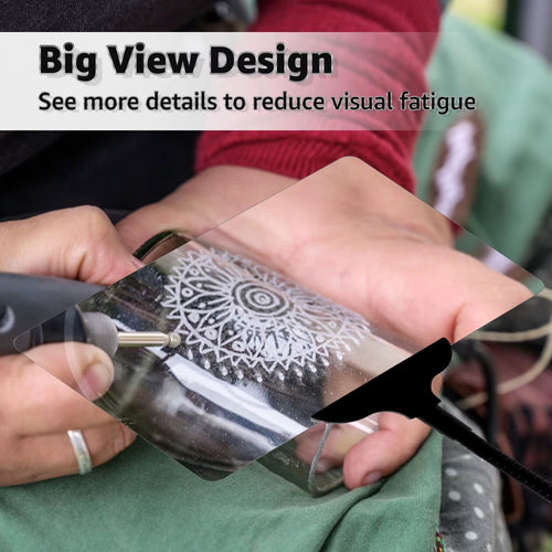 זכוכית מגדלת 5x עם קליפס לקריאה