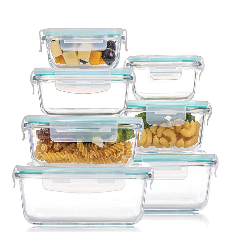 סט 7 קופסאות זכוכית להגשה ואחסון