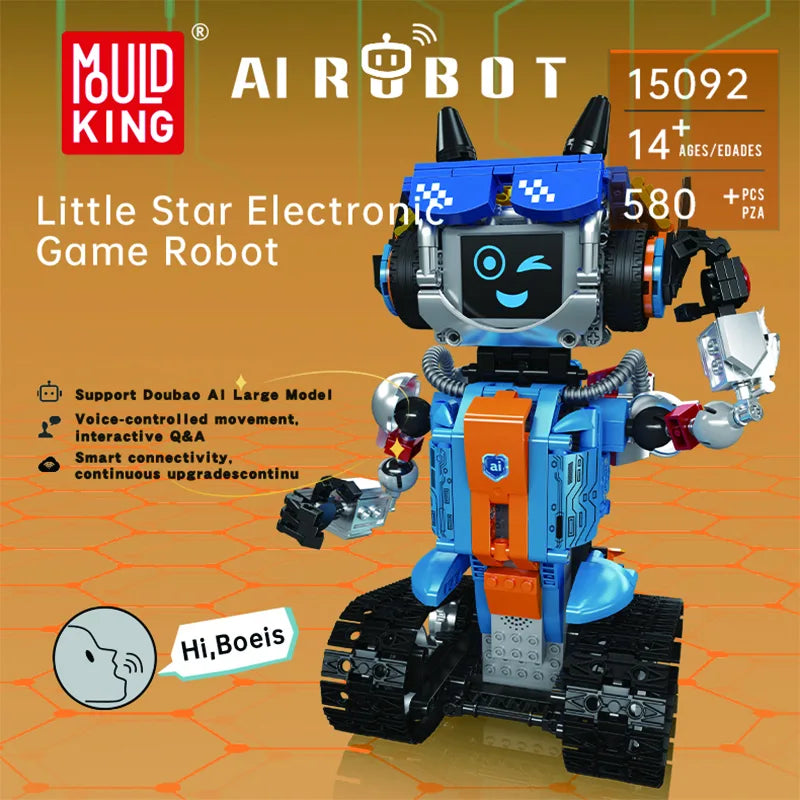משחק הרכבה רובוט AI חכם 580 חלקים Mould King