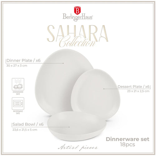 סט כלי אוכל 18 חלקים מקרמיקה BH10020 Berlinger Haus Stoneware