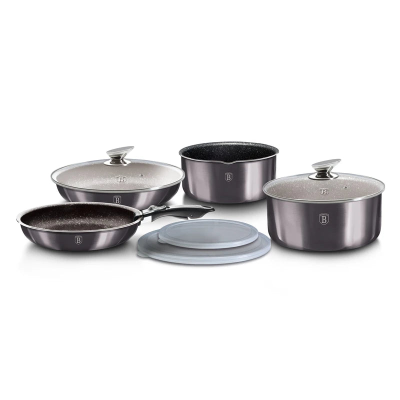 סט סירים ומחבתות 9 חלקים Berlinger Haus – סדרת Carbon Pro