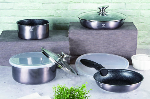 סט סירים ומחבתות 9 חלקים Berlinger Haus – סדרת Carbon Pro