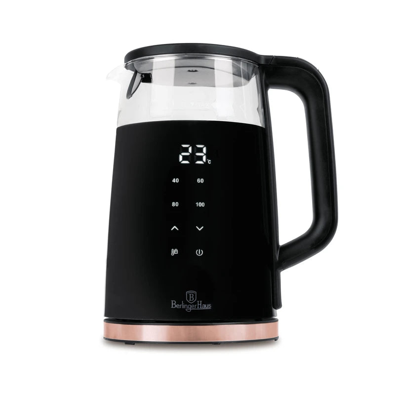 קומקום זכוכית חשמלי 1.7 ליטר Berlinger Haus Black Rose BH9477