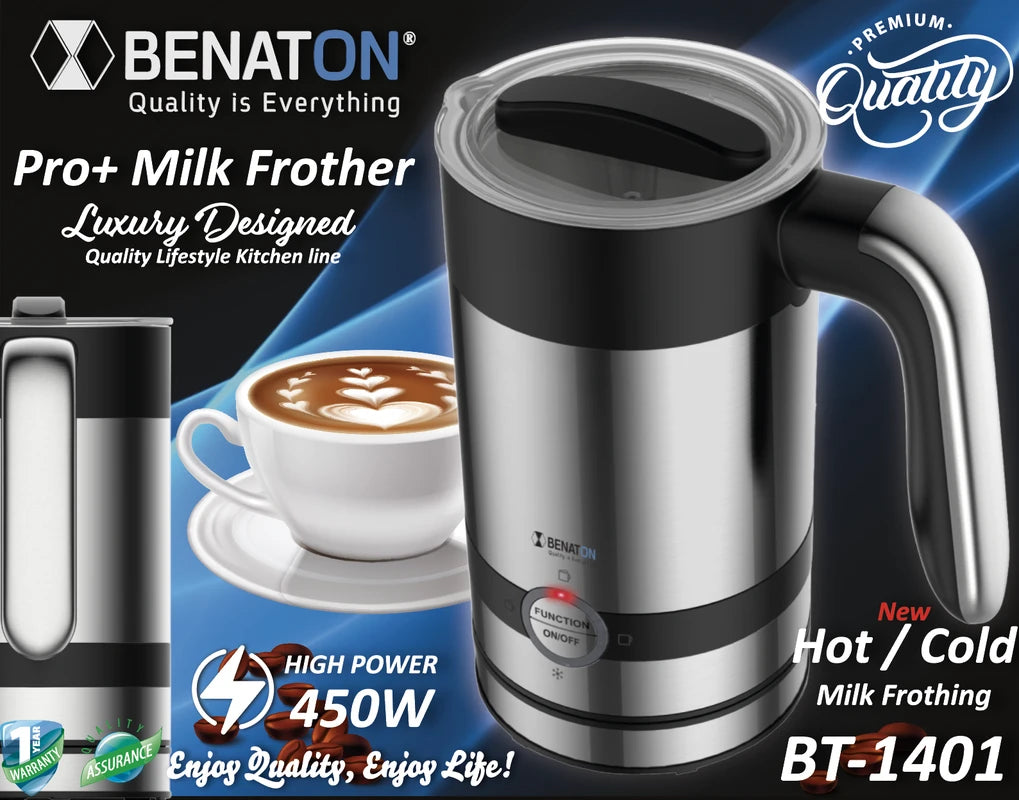 BT-1401 מקציף חלב מחמם Luxury Design