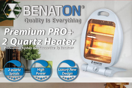 תנור חימום קוורץ 2 ספירלות בסיס מתכוונן BENATON BT-1910