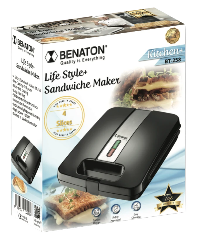 טוסטר לחיצה איכותי מבית בנטון BENATON BT-258B