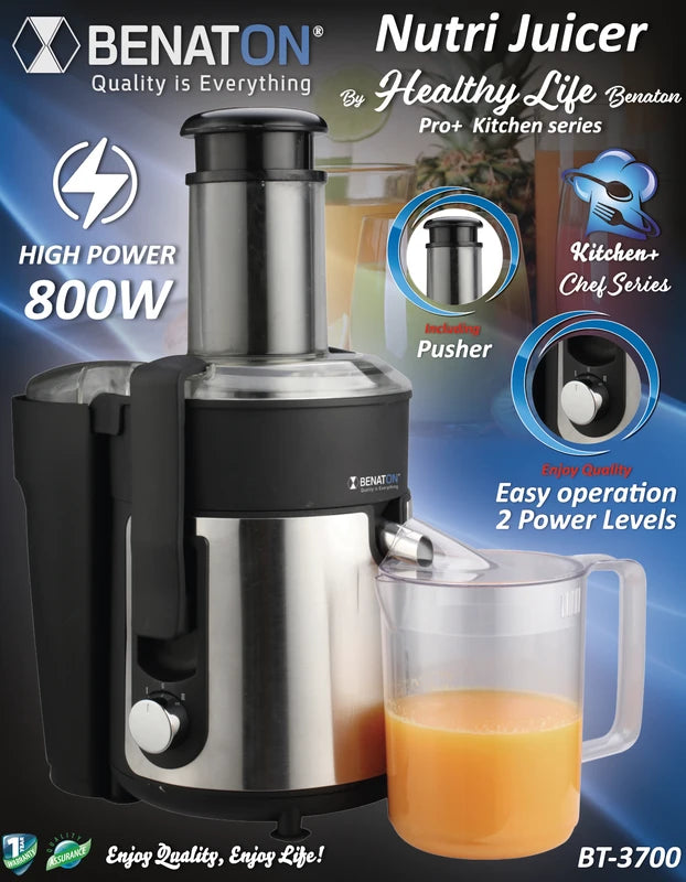 BT-3700 מסחטת מיצים עוצמתית Healthy Life Benaton 800W