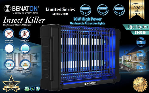 קטלן יתושים 16W איכותי מבית BENATON BT-5216