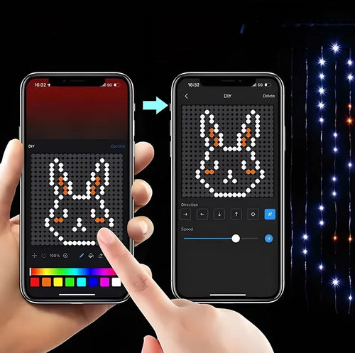 וילון לדים תאורה חכמה 400 לדים בלוטוס