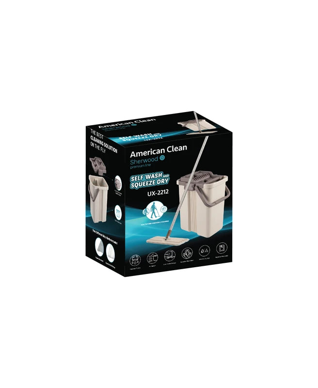 Self Wash and Squize Dry Mop Ux-2122 מגב הפלא עם סחיטה מלאה וניקוי הסמרטוט בקלות