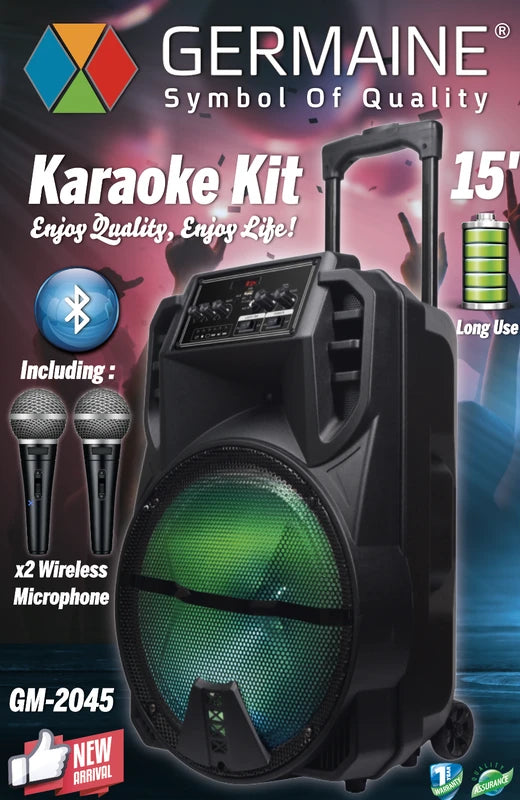 ערכת +SoundMaster Pro סאונד קריוקי מולטימדיה 15 אינץ GM-2045