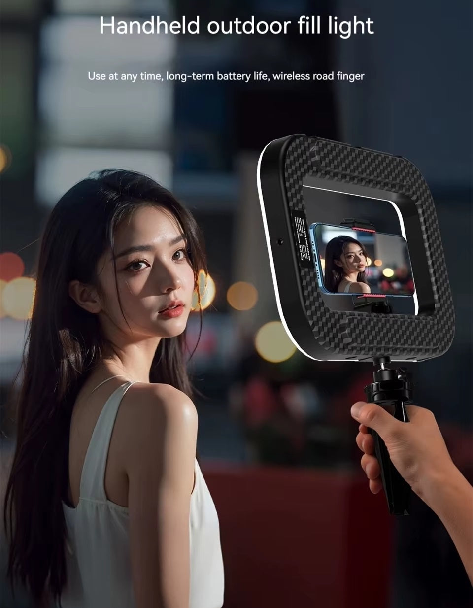 רינג תאורת לד נטענת לסמארטפון Light Led Ring