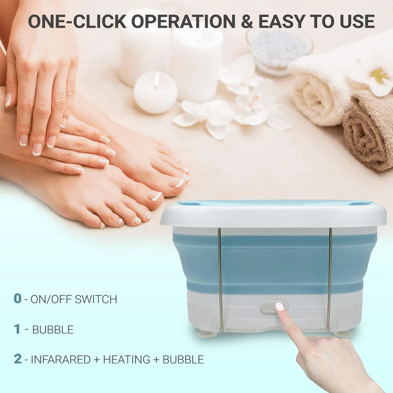 אמבט עיסוי ספא מתקפל חימום ובועות MC-609A מבית Medics Care
