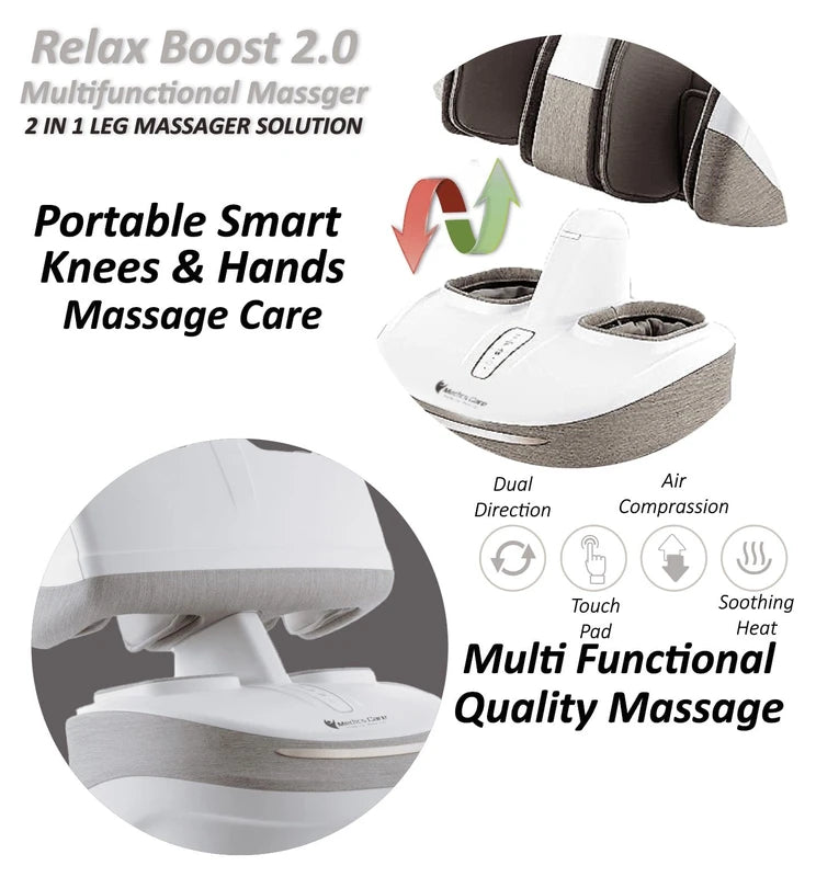 מכשיר עיסוי האלחוטי המתקדם בעולם RELAX BOOST 2.0 - היחידי שמתפרק ל-2 יחידות עצמאיות מבית Medics Care