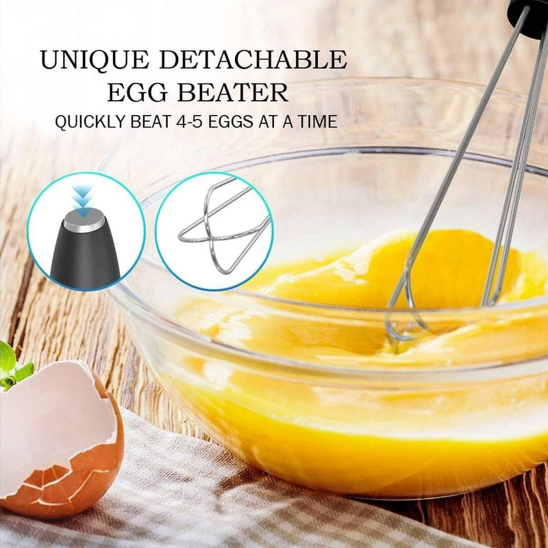 מקציף חלב חשמלי בעיצוב עץ כולל מעמד ו-2 ראשים - גאדג'ט-ליין