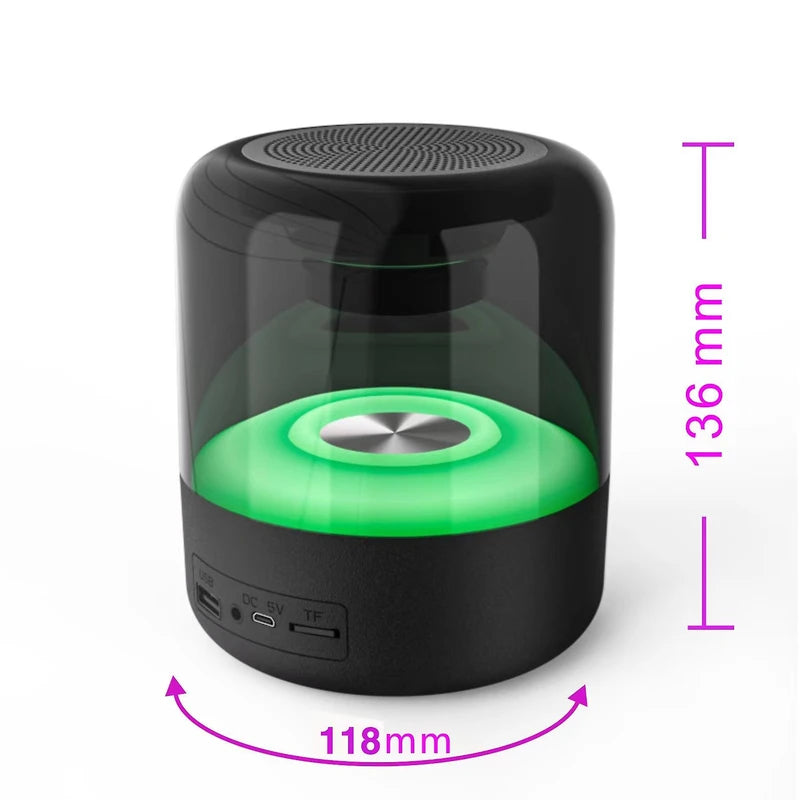 רמקול Bluetooth קומפקטי עם תאורת NY-7704 LED