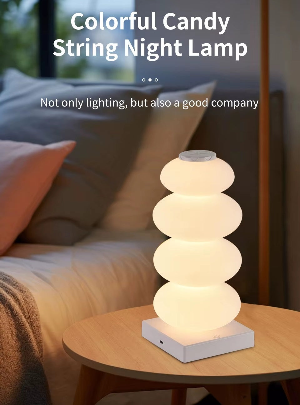 נורת לד שולחנית נטענת RGB