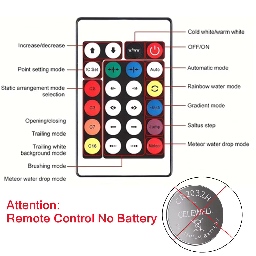 סטריפ תאורת LED צבעונית בלוטוס על שלט