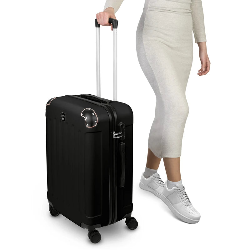 סט 3 מזוודות יוקרתיות Swiss Hufesen Black SF5