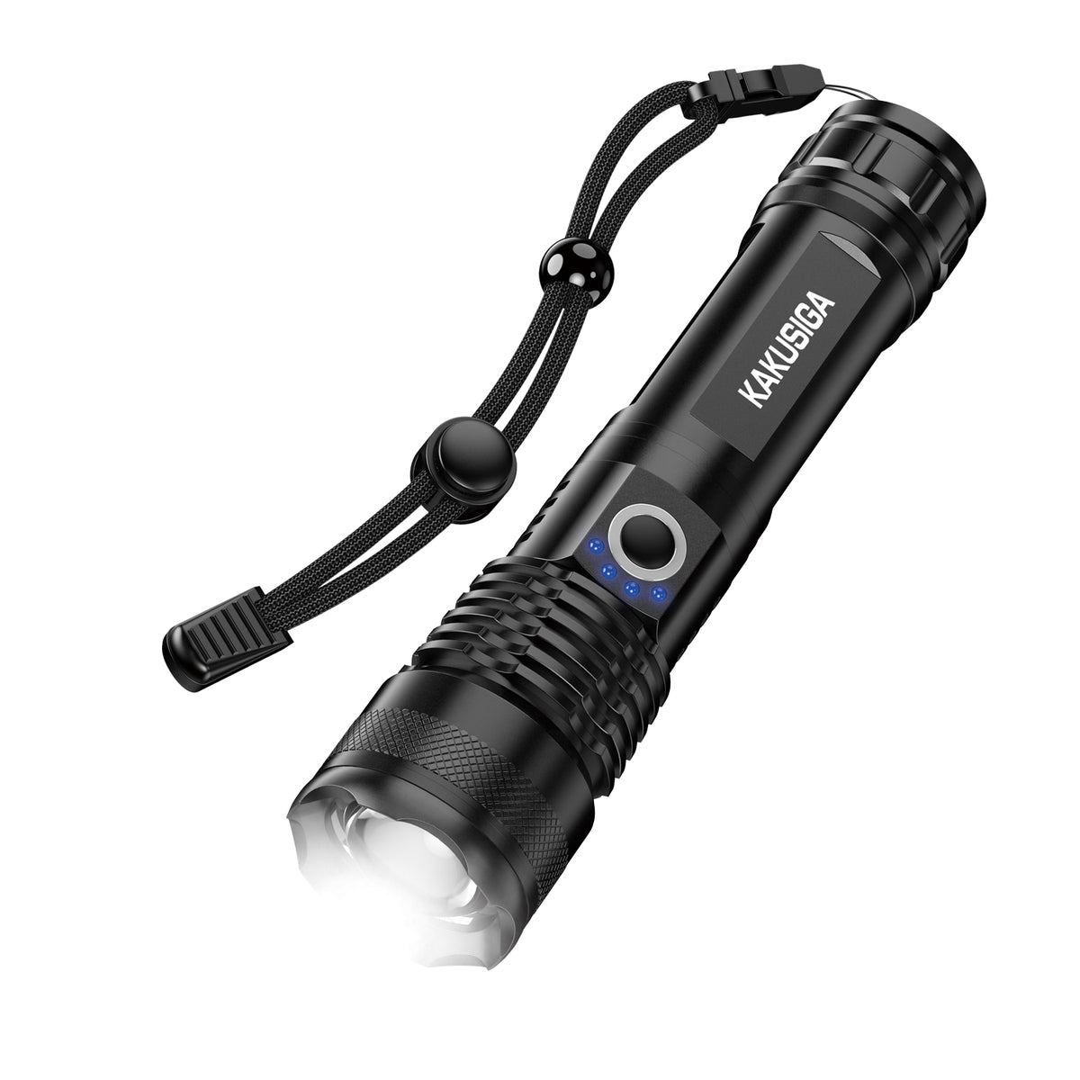 פנס לד מתכת עוצמתי נטען עמיד למים 1200mAh