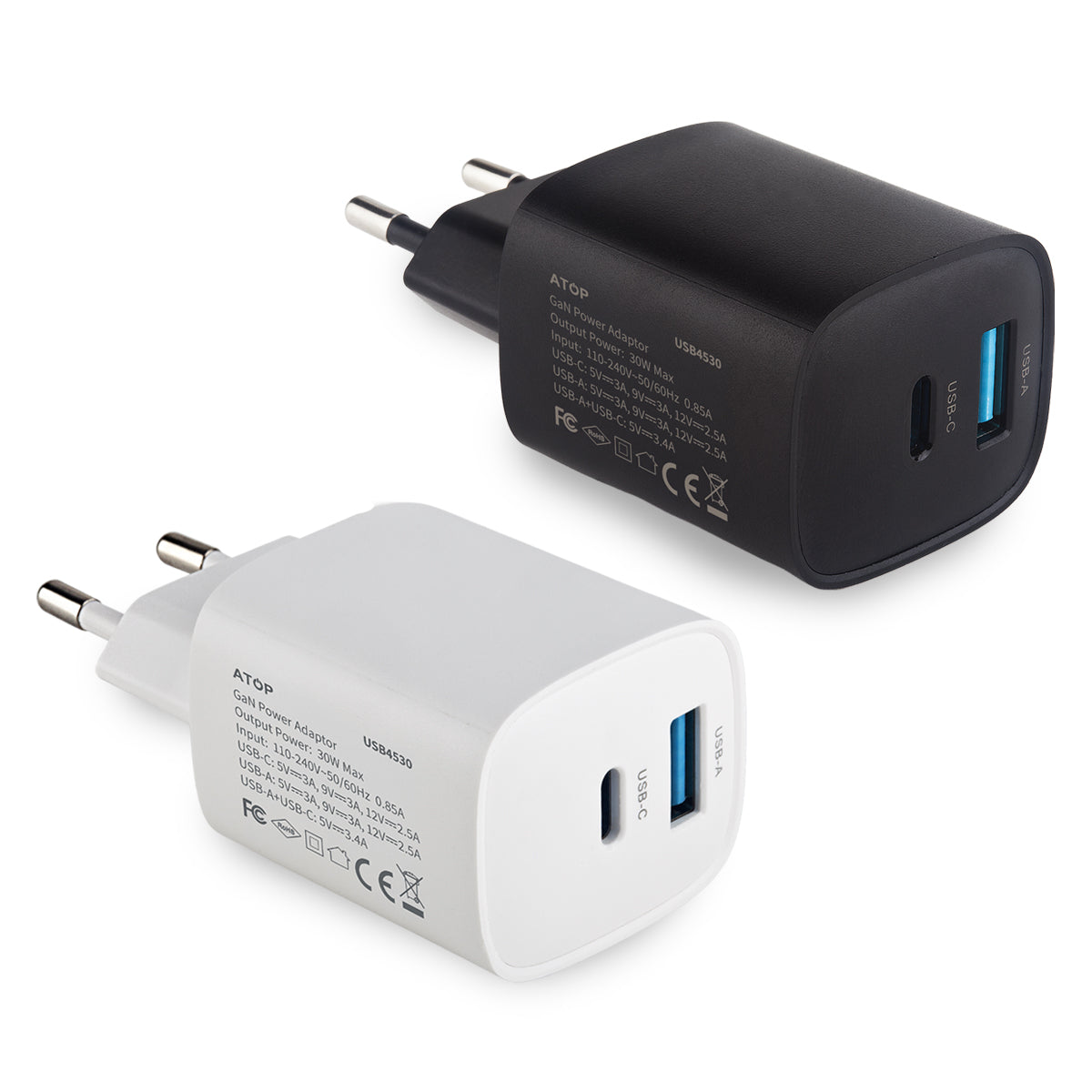 מטען חשמלי 30W עם כבל טעינה מהירה
