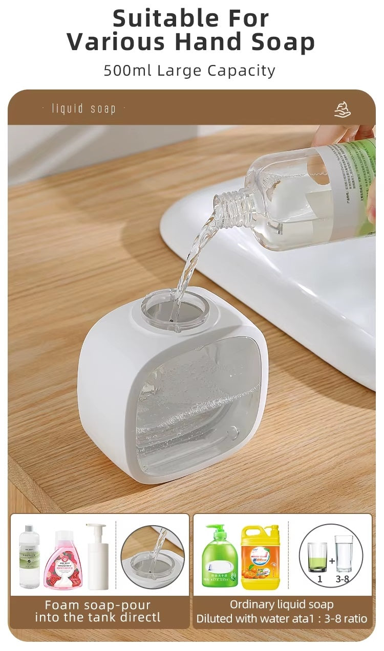 מתקן סבון אוטומטי הנצמד לקיר