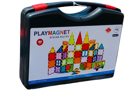 ערכת משחק הרכבת מגנטים פליימגנט 100 חלקים - גאדג'ט-ליין
