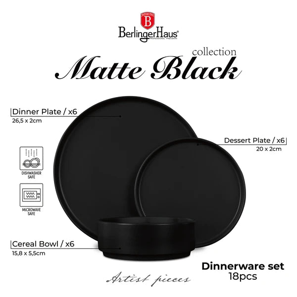 סט כלי אוכל 18 חלקים BH10009A Berlinger haus Stoneware