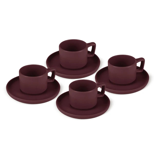 סט כוסות אספרסו וצלוחיות 8 חלקים BH10017 Berlinger haus Stoneware