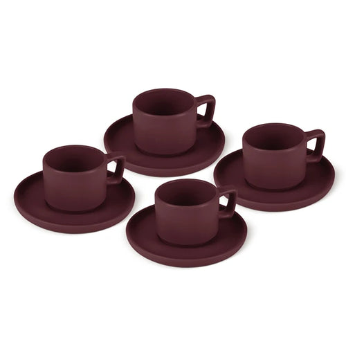 סט כוסות אספרסו וצלוחיות 8 חלקים BH10017 Berlinger haus Stoneware