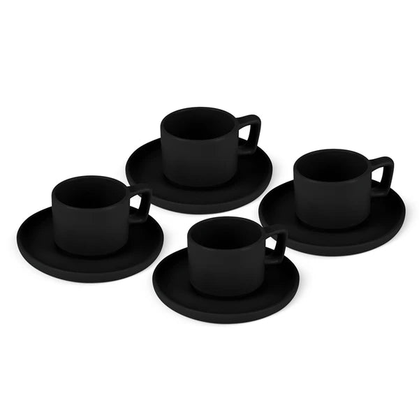 סט כוסות אספרסו וצלוחיות 8 חלקים BH10019A Berlinger haus Stoneware