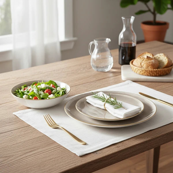 סט כלי אוכל 18 חלקים פורצלן BH10304 Berlinger haus Champagne