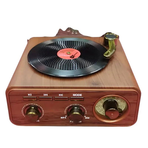 רמקול רטרו נטען BT בלוטוס דמוי פטיפון