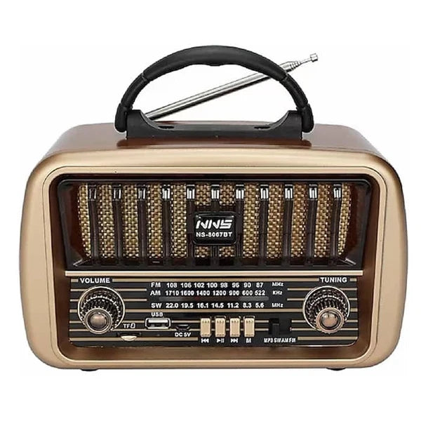 רדיו בלוטוס BT נטען בעיצוב רטרו