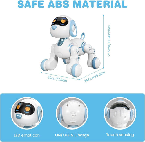 רובוט כלב אינטראקטיבי חמוד עם חיישן מגע ותנועה - גאדג'ט-ליין