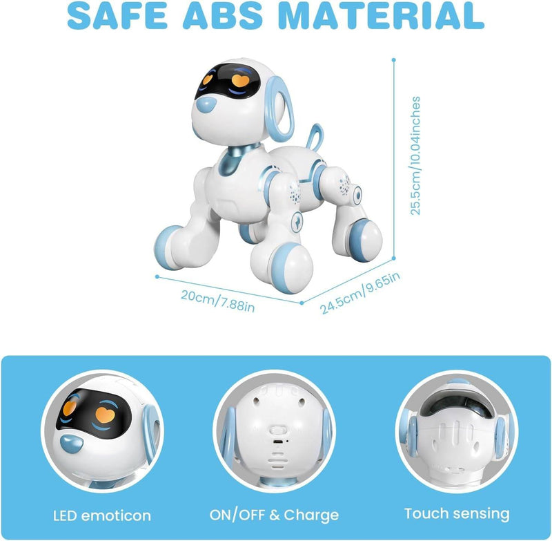 רובוט כלב אינטראקטיבי חמוד עם חיישן מגע ותנועה - גאדג'ט-ליין