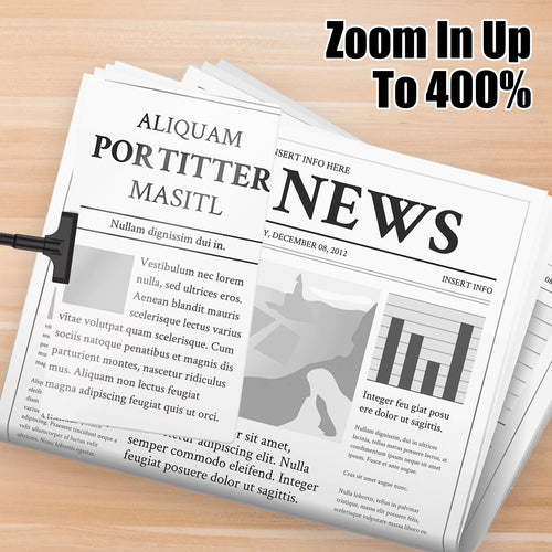 זכוכית מגדלת עוצמתית x4 על עמוד